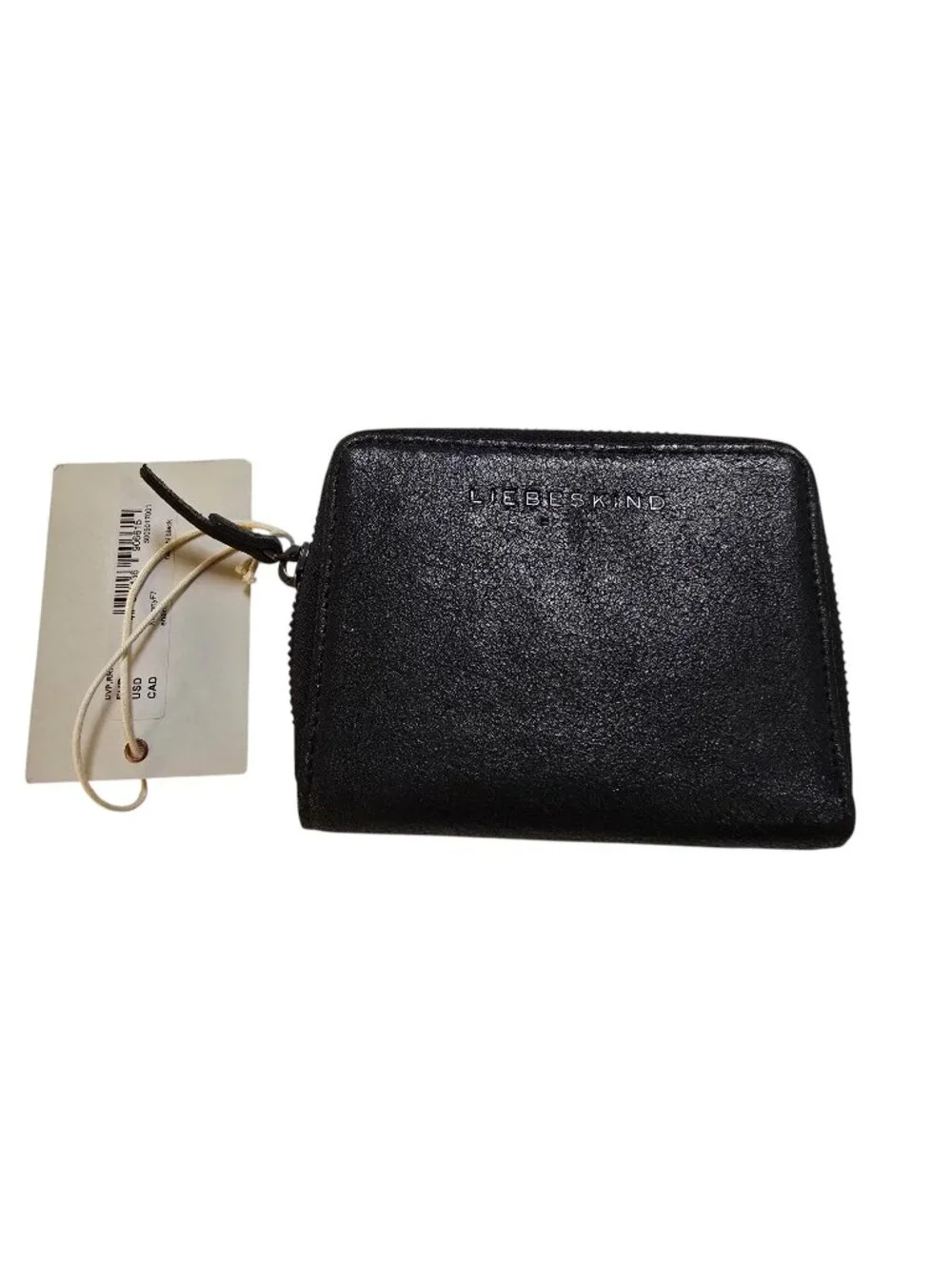 Liebeskind XConnyF7 Nairobi Black Zip Around Leather Wallet NWT